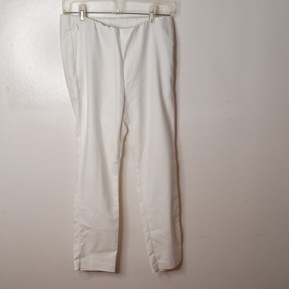 J. Jill Essential Women's White Cotton Stretch Pants - Size 8 - Picture 1 of 9
